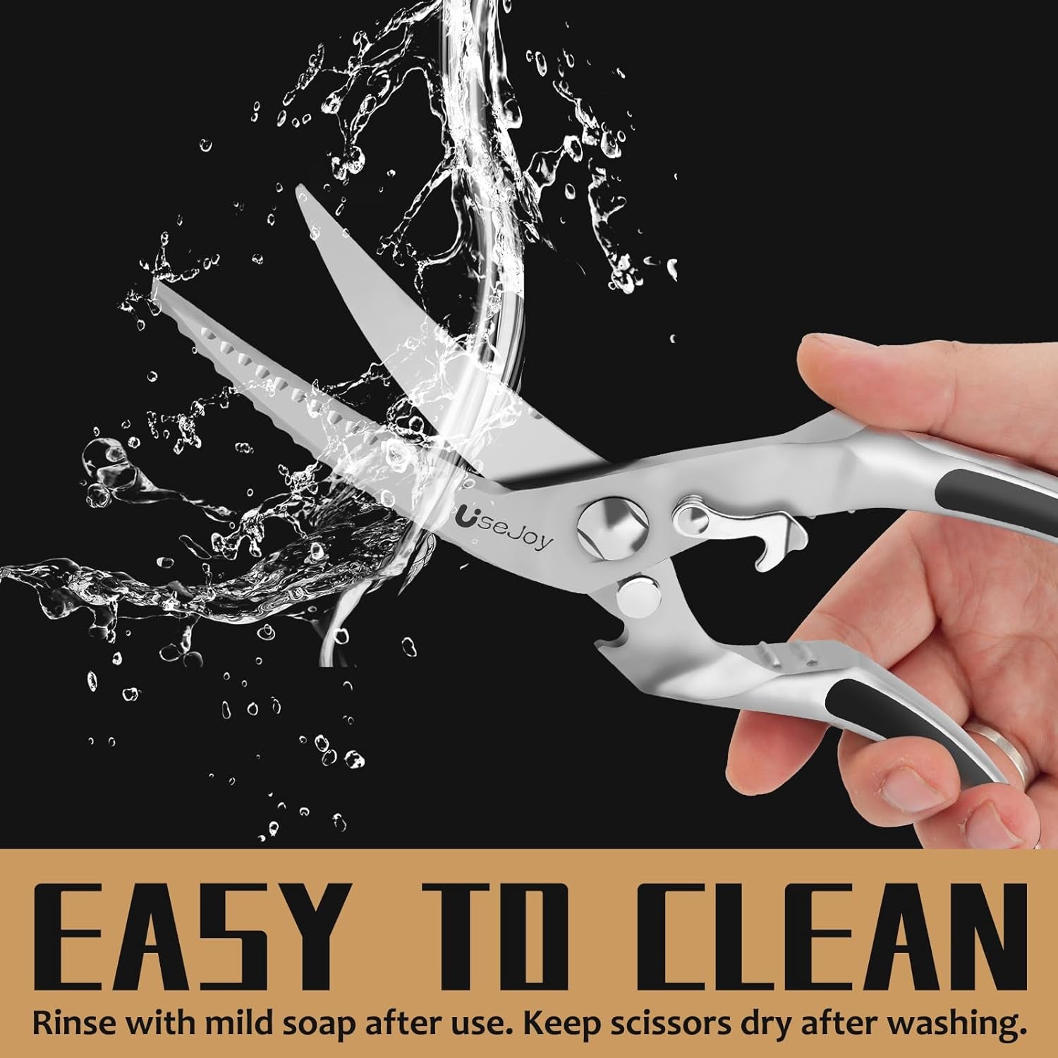 Professional Kitchen Scissors, Cooking Shears Scissors for Meat, Poultry Shears Heavy Duty, Stainless Steel Meat Scissors, Cooking Scissors for Chicken, Turkey, Fish，Bone