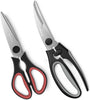 Poultry Shears and Kitchen Shears, 2-Pack Multipurpose Sharp Stainless Steel Scissors, Ideal for Chicken, Poultry, Fish, Meat, Herbs, Dishwasher Safe