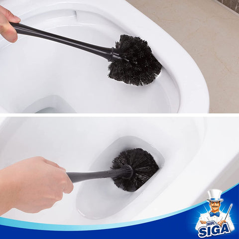 Image of Toilet Plunger and Bowl Brush Combo for Bathroom Cleaning, Black, 1 Set