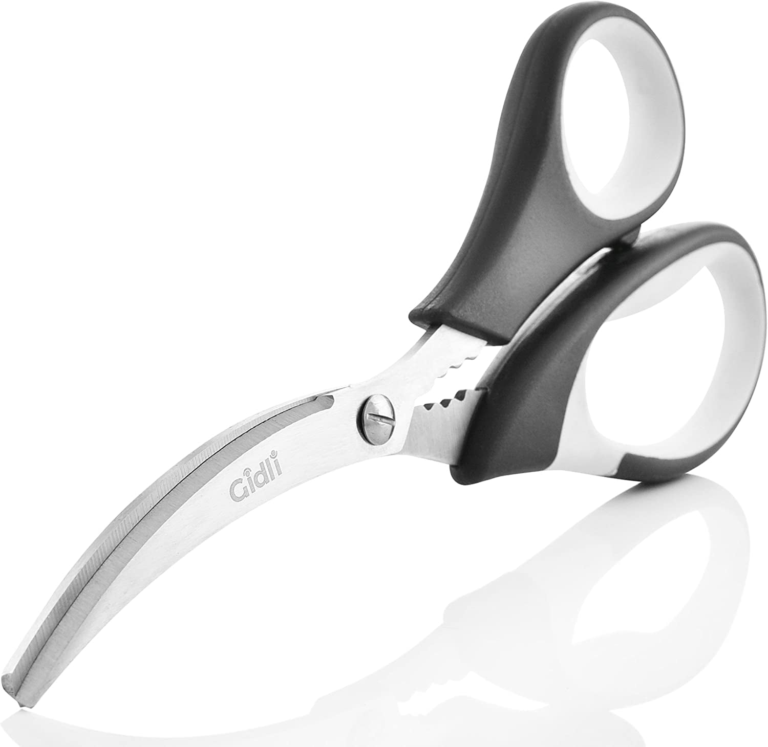 Kitchen Shears by  - Lifetime Replacement Warranty- Includes Seafood Scissors as a Bonus - Heavy Duty Stainless Steel All Purpose Ultra Sharp Utility Scissors