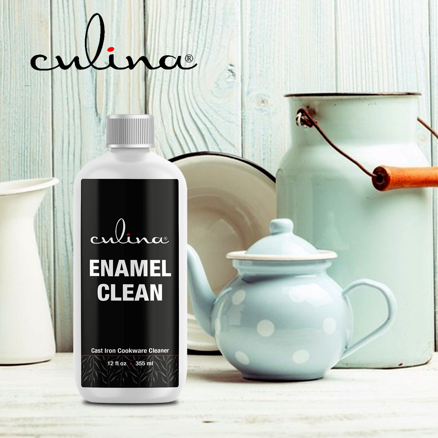 Culina Enamel Clean |  Kosher OU Certified | 12 oz | Made in USA - Livananatural