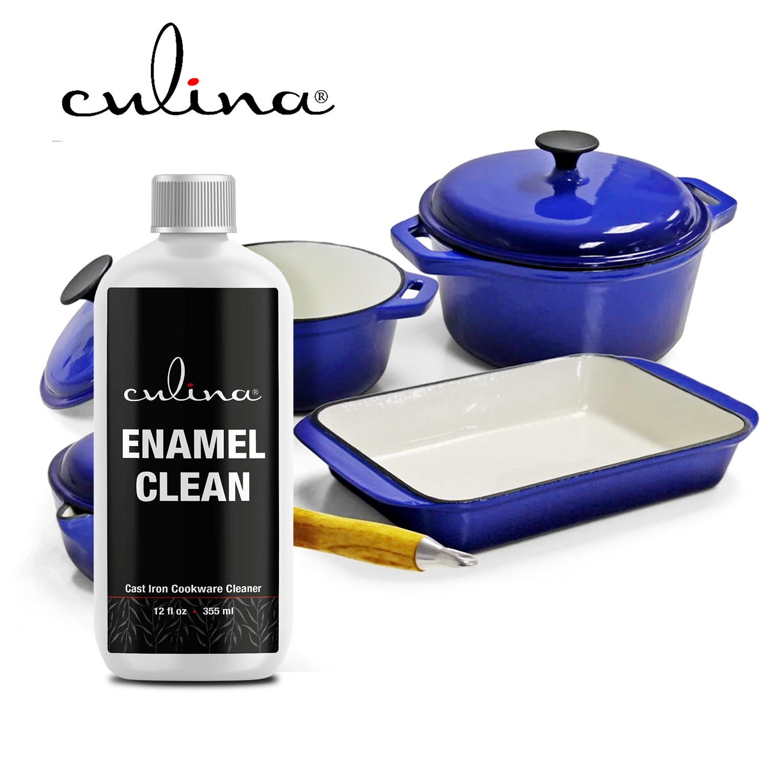 Culina Enamel Clean |  Kosher OU Certified | 12 oz | Made in USA - Livananatural