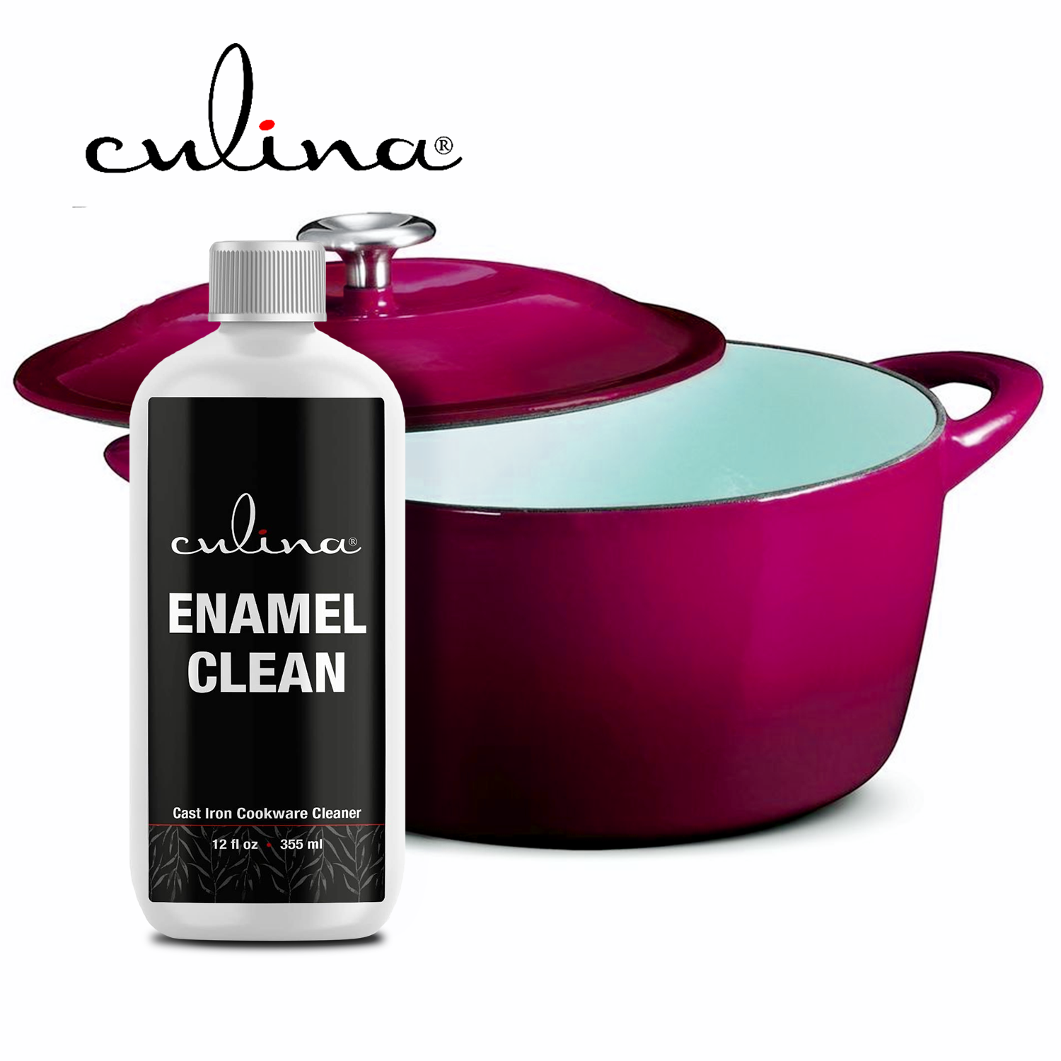 Culina Enamel Clean |  Kosher OU Certified | 12 oz | Made in USA - Livananatural