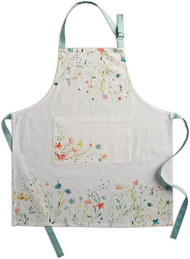 100% Cotton Kitchen Apron with an Adjustable Neck with Long Ties for Women Men Chef