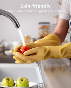 Rubber Cleaning Gloves 3 or 6 Pairs and Rubber Dishwashing Gloves for Kitchen Reuseable.