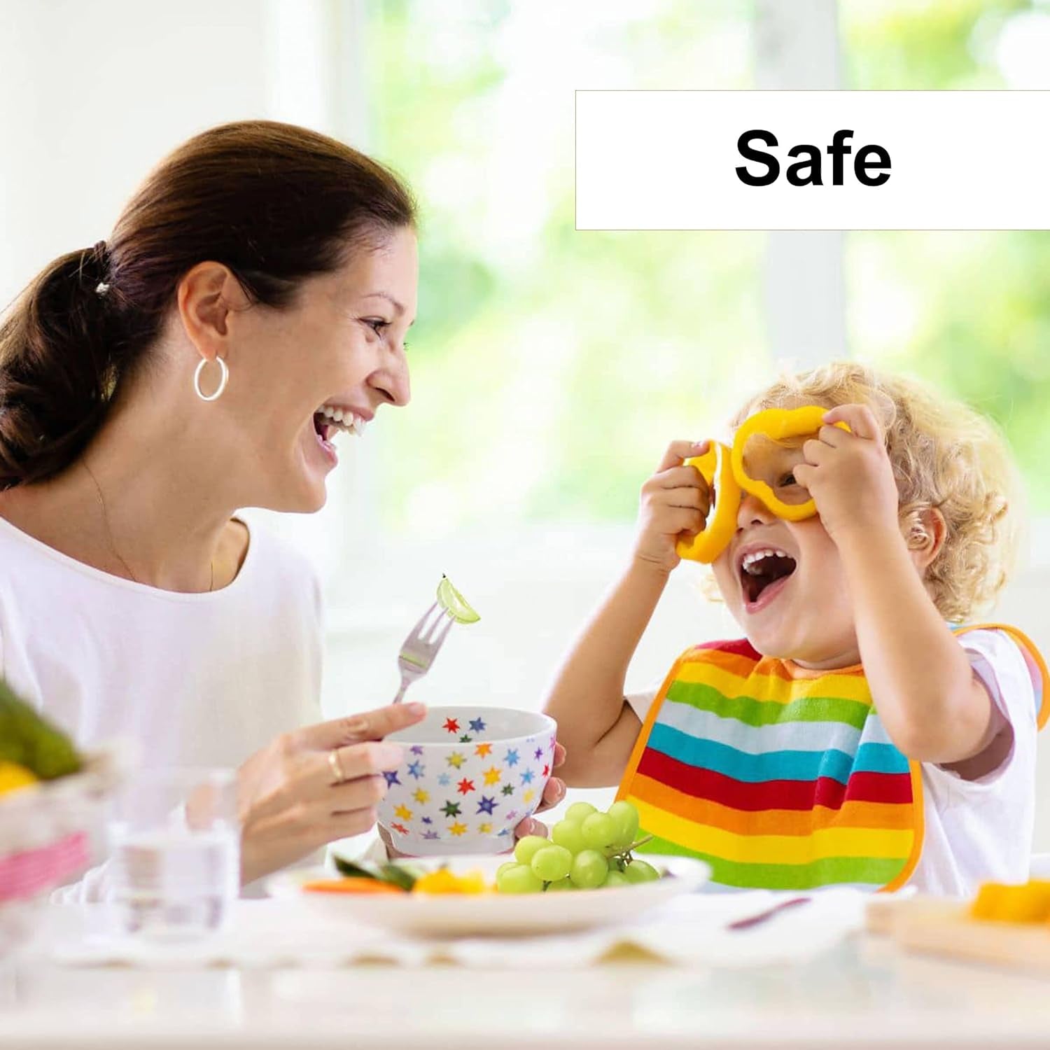 Grape Cutter for Kids - Cuts Small Grapes, Tomatoes, Pitted Olives into 4 Pieces for Vegetable Fruit Salad. Easy to Clean with 2 Cleaning Brushes. Essential Kitchen Accessory