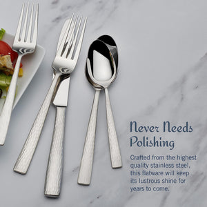 Oliver 18/10 Stainless Steel Flatware Serveware, 65 Piece Set