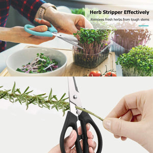 Kitchen Shears Scissors,  3-Color Stainless Steel Dishwasher Safe Food Scissors for Herbs Chicken Meat Poultry Fish BBQ, 8 Inch Utility Cooking Scissors for Women Men with Small Hands