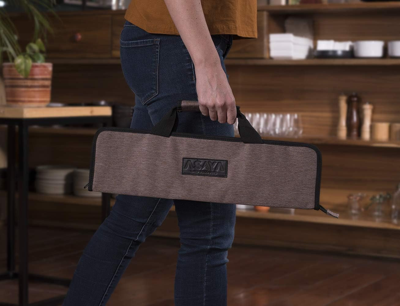 Chef Knife Roll Bag - 12 Pockets for Knives and Kitchen Utensils - Lightweight, Durable, and Stain Resistant Nylon - Perfect for the Traveling Chef - Knives Not Included