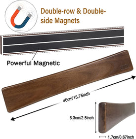 Magnetic Knife Strips, Magnetic Knife Holder for Wall 16 Inch, Acacia Wood Knife Magnetic Strip Use as Knife Bar, Knife Holder for Kitchen Utensil Organizer