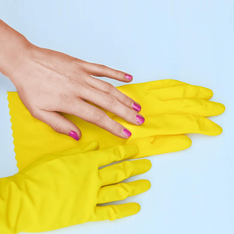 Image of Handsaver Rubber Gloves for Kitchen and Household Cleaning (3 Pairs)