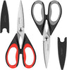 Kitchen Shears,  Kitchen Scissors All Purpose Heavy Duty Meat Scissors Poultry Shears, Dishwasher Safe Food Cooking Scissors Stainless Steel Utility Scissors, 2-Pack (Black Red, Black Gray)