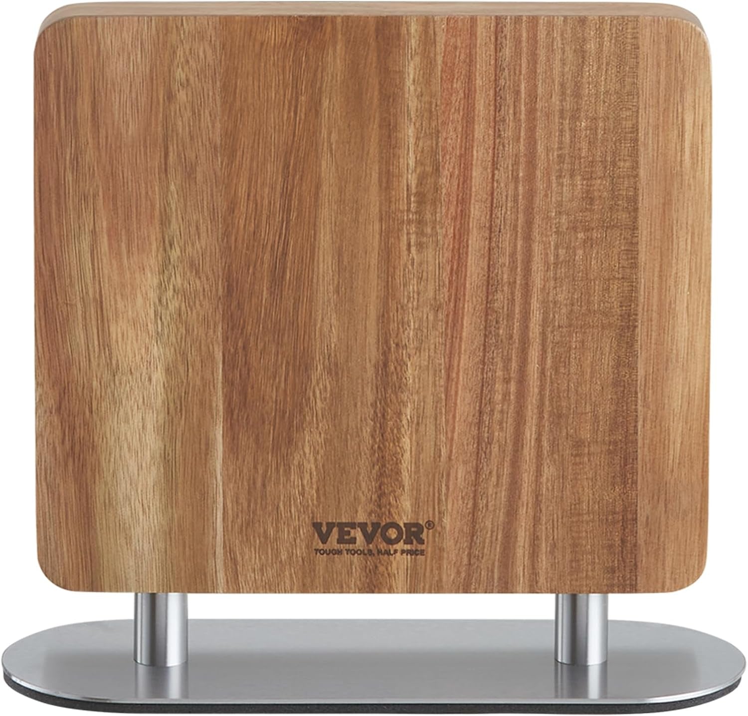 Magnetic Knife Block, 10 Inch Home Kitchen Knife Holder, Double Sided Magnetic Knife Stand, Multifunctional Storage Acacia Wood Knives Rack, Cutlery Display Organizer for Knives, Utensils, Tools