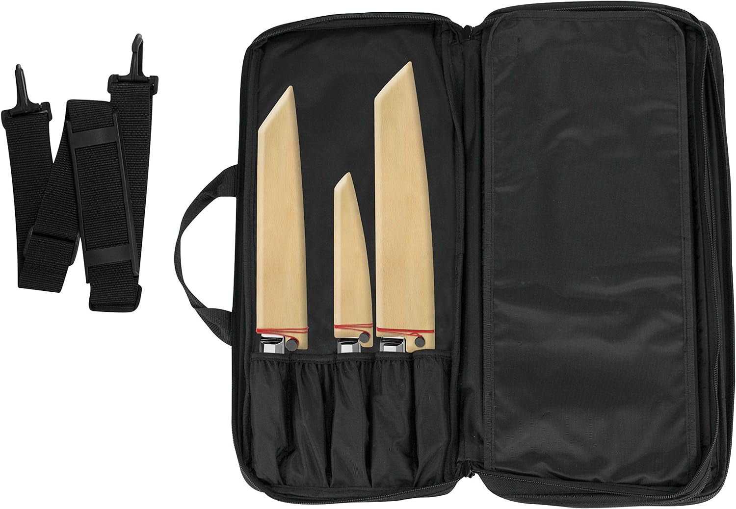 Cutlery 20-Slot Knife Roll, Black, Keeps Knives Secure, Additional Storage for Non-Bladed Tools, Sturdy Construction, Ideal for Professional Chefs, Chef Knife Roll