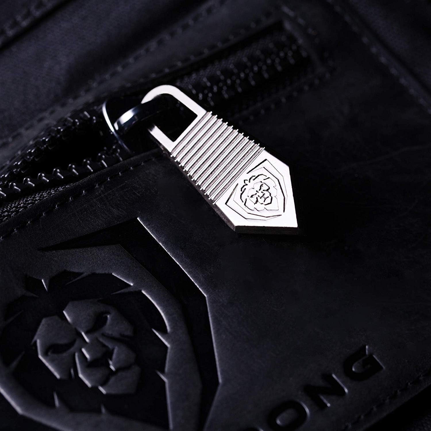 Carrier Bag Case, Nomad Knife Roll - 12Oz Heavy Duty Canvas & Top Grain Leather Roll Bag - 13 Slots - Interior and Rear Zippered Pockets - Blade Travel Storage/Case - Nightmaster (Black)