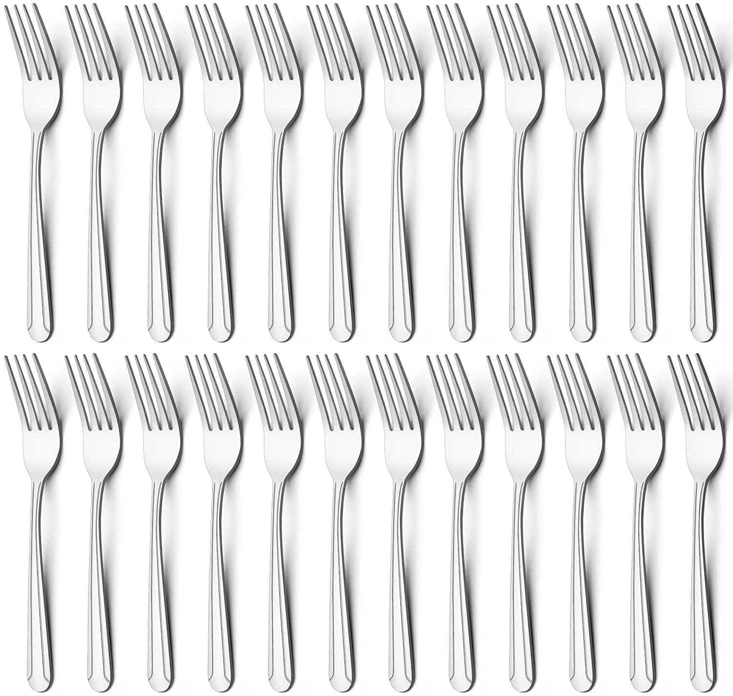 24 Pieces Dinner Forks Set, 8.2-Inch Stainless Steel Forks Silverware, Flatware/Salad Forks, Table Forks, Mirror Polished, Dishwasher Safe, Use for Home, Kitchen or Restaurant