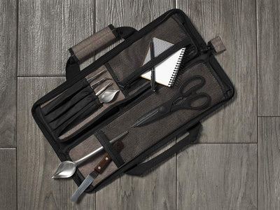 Chef Knife Roll Bag - 12 Pockets for Knives and Kitchen Utensils - Lightweight, Durable, and Stain Resistant Nylon - Perfect for the Traveling Chef - Knives Not Included