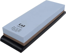 Cutlery Combination Whetstone, 400 & 1000 Grit - Ideal for Sharpening Very Dull Blades, Includes Rubber Tray for Sharpening Stability