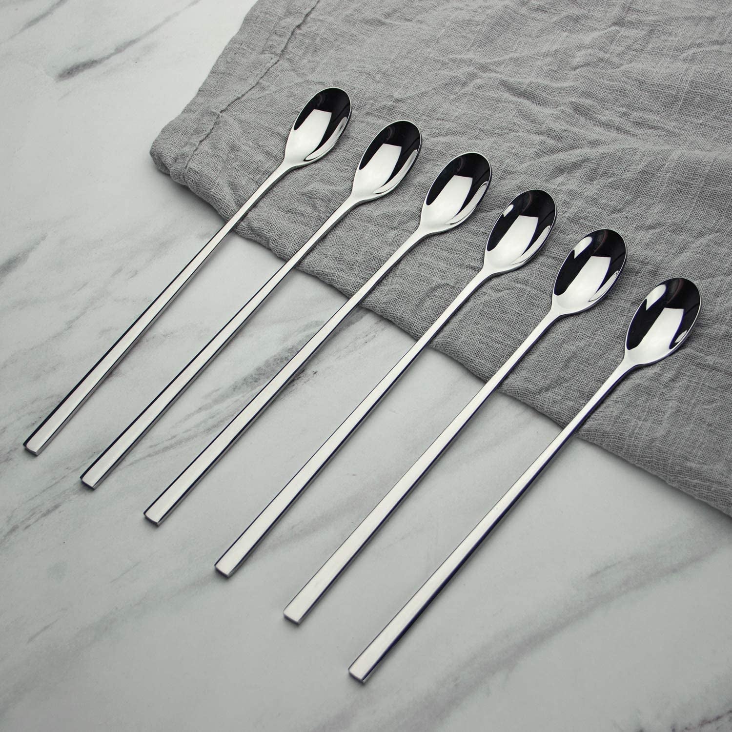 Tea Spoon, Aoo Long Handle Dessert Spoons,Set of 4