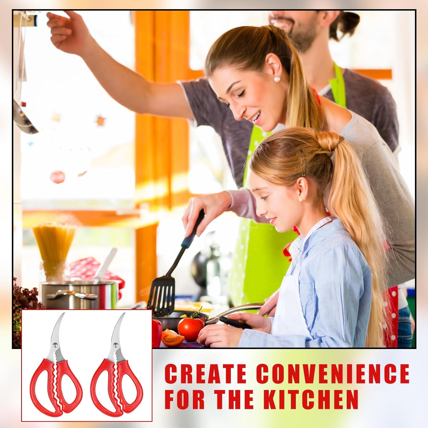 12 Pcs Kitchen Seafood Scissors for Crab Bulk, Red Leg Scissors Multifunctional Stainless Steel Shears Crab Leg Crackers Fish Crab Shrimp Lobster Scissors for Kitchen Seafood Peeling Tools