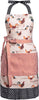 Lovely Flower Pattern Retro Aprons with Large Pockets for Women Girls Cooking Kitchen Bakery Mother'S Gift