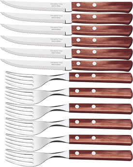 12-Pieces Barbecue Set 6 Knives 6 Forks