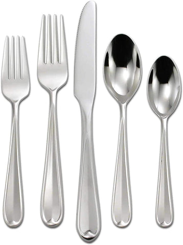 Image of Dylan 42 Piece Everyday Flatware, Service for 8, 18/0 Stainless Steel, Silverware Set