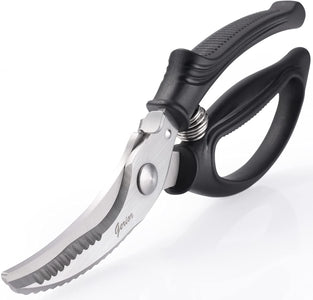 Heavy Duty Poultry Shears - Kitchen Scissors for Cutting Chicken, Poultry, Game, Meat - Chopping Vegetable - Spring Loaded