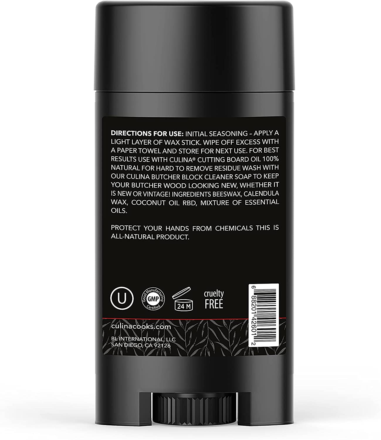 Culina Butcher Block Cutting Board Bamboo Conditioner Wax Stick | Best for Wood & Bamboo Conditioning & Sealing | Does NOT Contain Mineral Oil! - LivanaNatural 